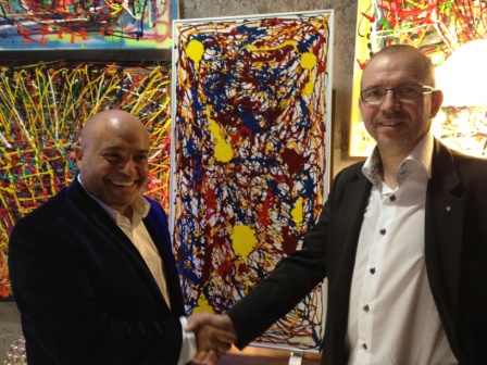 Frantz BENTEJAC PDG IRL France et Samir SALEMI, artiste peintre