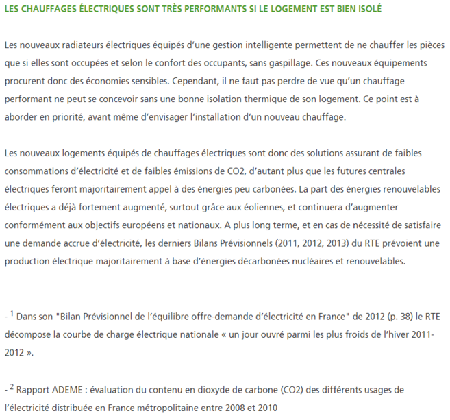 5 LES CHAUFFAGES ELECTRIQUES SONT TRES PERFORMANTS SI LE LOGEMENT EST BIEN ISOLE