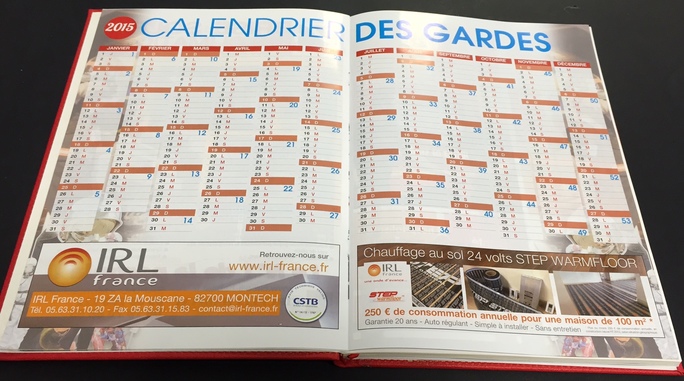 Agenda pompiers SDIS 82 calendrier des gardes chauffage IRL France