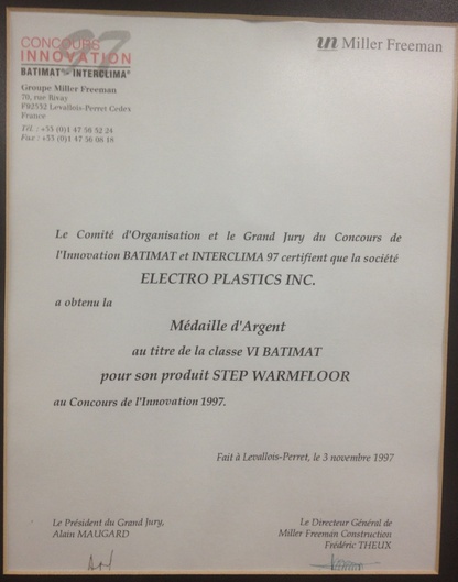 Medaille dargent BATIMAT 1997
